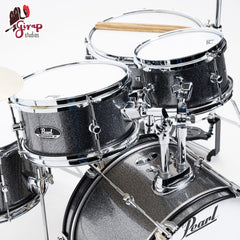 Pearl Roadshow Junior C708 Grindstone Sparkle con hardware e piatti