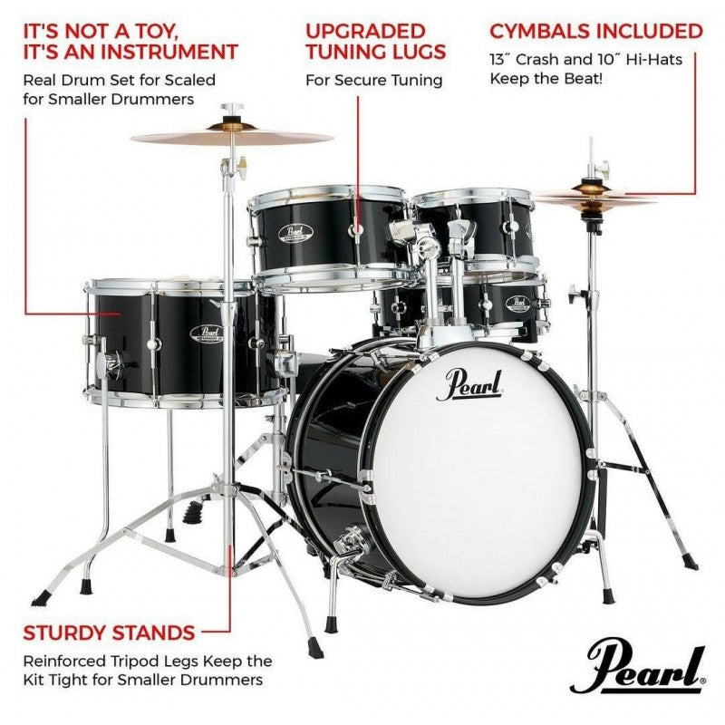 Pearl Roadshow Junior C708 Grindstone Sparkle con hardware e piatti