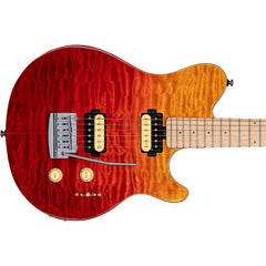 Sterling Music Man Axis AX3 Quilted Maple Spectrum Red