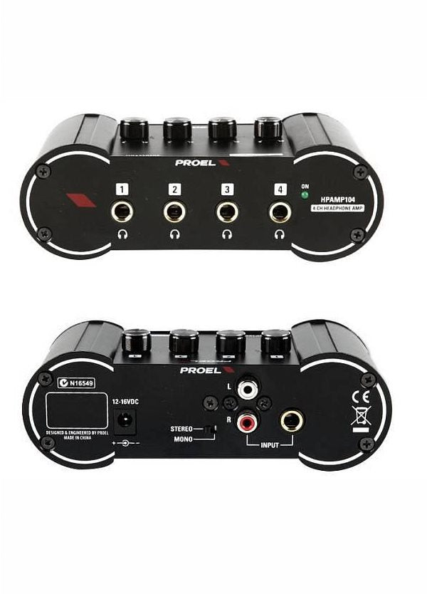 Proel HPAMP 104 amplificatore per cuffie 4 canali