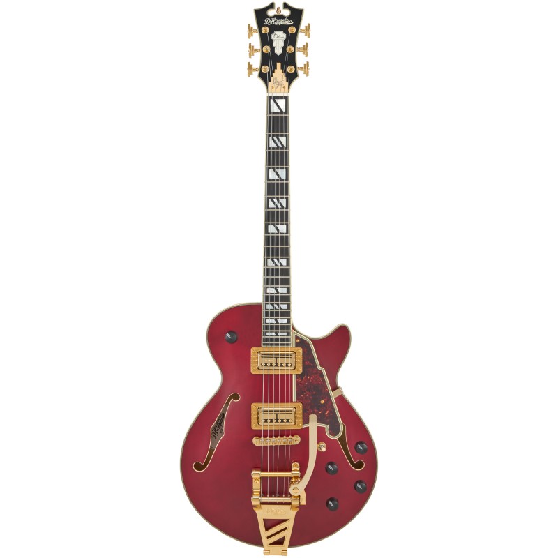 D'Angelico Deluxe Bob Weir 3 satin trans wine